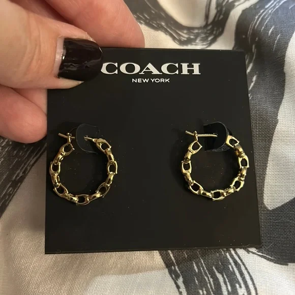 Coach Jewelry Coach Signature Cc Hoops Earrings New Poshmark